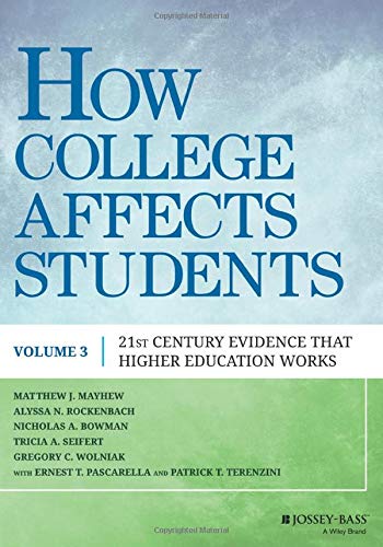Book Cover How College Affects Students: 21st Century Evidence that Higher Education Works, Volume 3