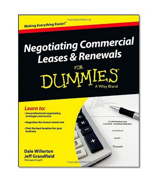 Book Cover Negotiating Commercial Leases & Renewals For Dummies