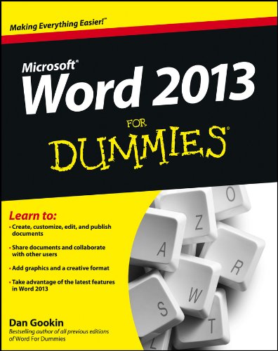 Book Cover Word 2013 For Dummies