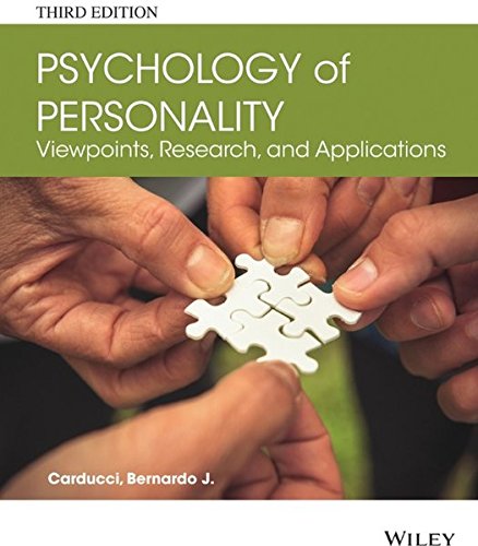 Book Cover Psychology of Personality: Viewpoints, Research, and Applications