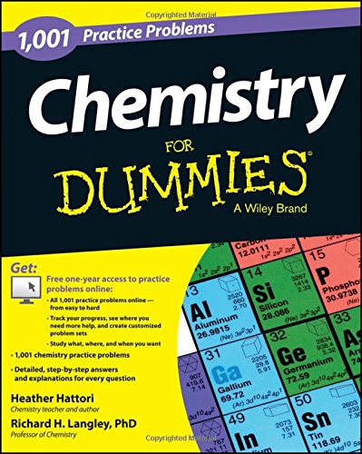 Book Cover Chemistry: 1,001 Practice Problems For Dummies (+ Free Online Practice)