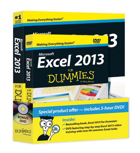 Book Cover Excel 2013 For Dummies, Book + DVD Bundle