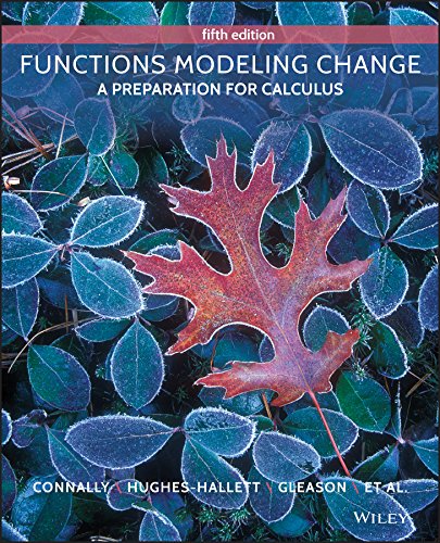 Book Cover Functions Modeling Change: A Preparation for Calculus