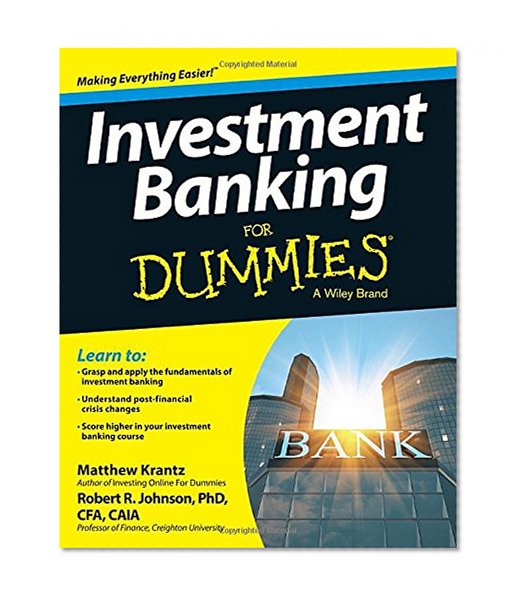 Book Cover Investment Banking For Dummies