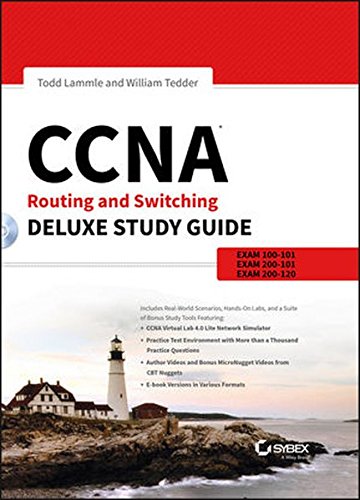 Book Cover CCNA Routing and Switching Deluxe Study Guide: Exams 100-101, 200-101, and 200-120