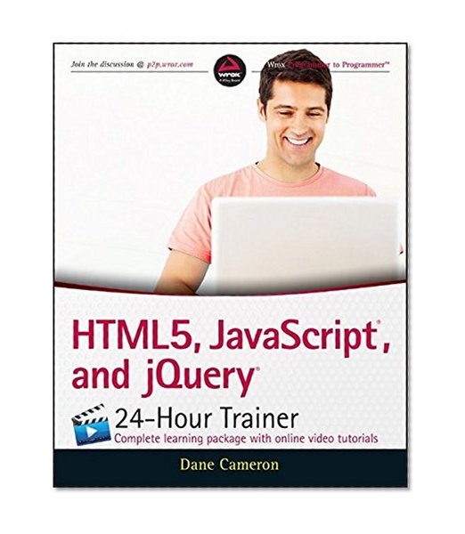 Book Cover HTML5, JavaScript, and jQuery 24-Hour Trainer