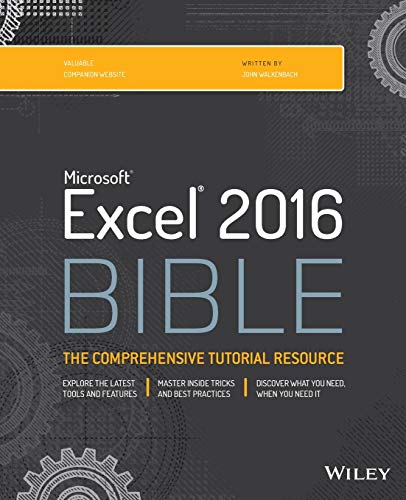 Book Cover Excel 2016 Bible