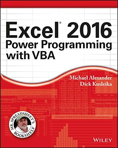 Book Cover Excel 2016 Power Programming with VBA (Mr. Spreadsheet's Bookshelf)