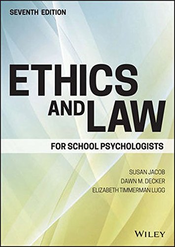 Book Cover Ethics and Law for School Psychologists