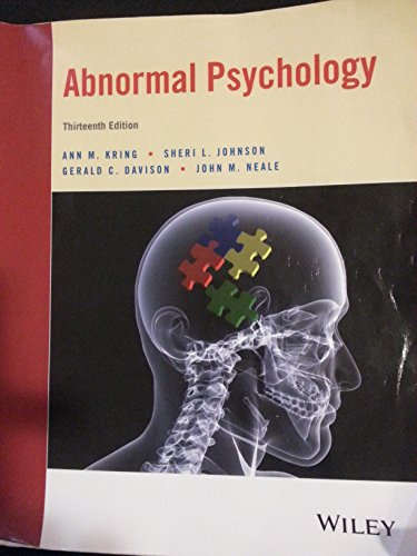 Abnormal Psychology 13th edition