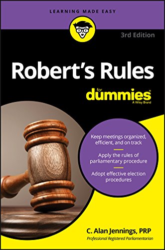 Book Cover Robert's Rules For Dummies
