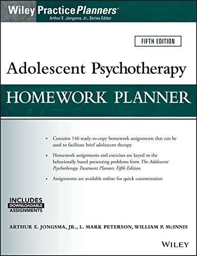 Book Cover Adolescent Psychotherapy Homework Planner (PracticePlanners)