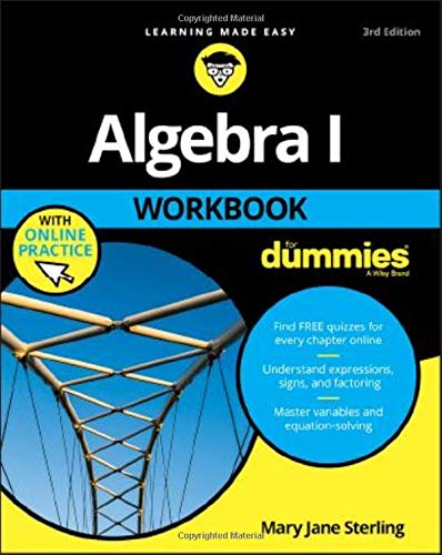 Book Cover Algebra I Workbook For Dummies