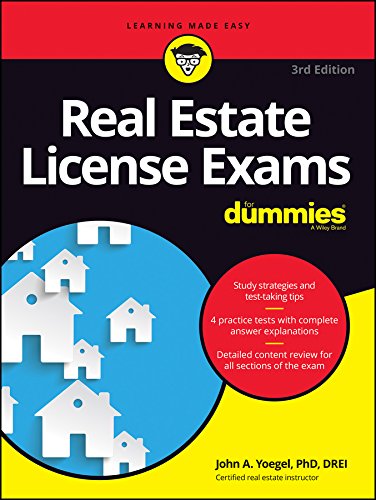 Book Cover Real Estate License Exams For Dummies with Online Practice Tests