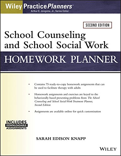 Book Cover School Counseling and Social Work Homework Planner (W/ Download)