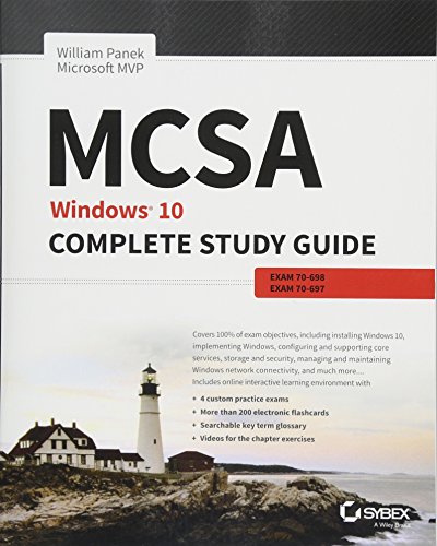 Book Cover MCSA: Windows 10 Complete Study Guide: Exam 70-698 and Exam 70-697