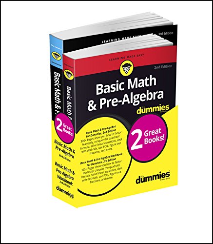 Book Cover Basic Math & Pre-Algebra For Dummies Book + Workbook Bundle (For Dummies Math & Science)