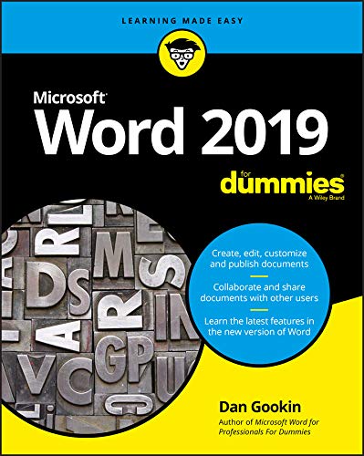 Book Cover Word 2019 For Dummies