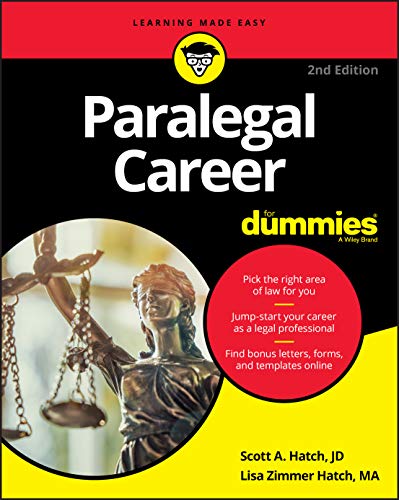 Book Cover Paralegal Career For Dummies