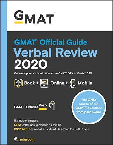 Book Cover GMAT Official Guide 2020 Verbal Review: Book + Online Question Bank