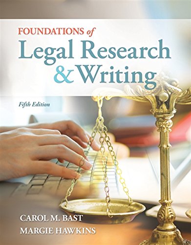 Book Cover Foundations of Legal Research and Writing