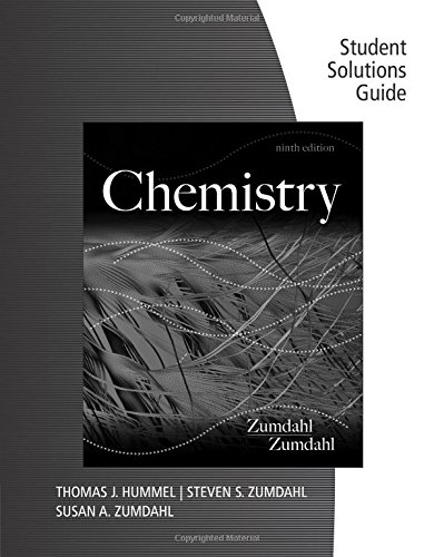 Book Cover Student Solutions Guide for Zumdahl/Zumdahl's Chemistry, 9th