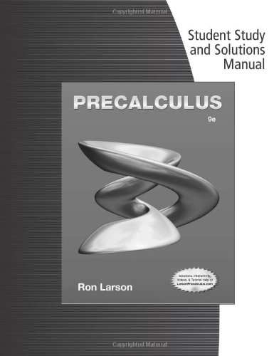 Book Cover Student Solutions Manual for Larson's Precalculus, 9th