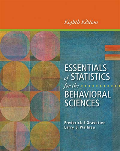 Book Cover Essentials of Statistics for the Behavioral Sciences