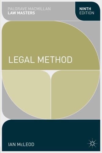 Book Cover Legal Method (Macmillan Law Masters)