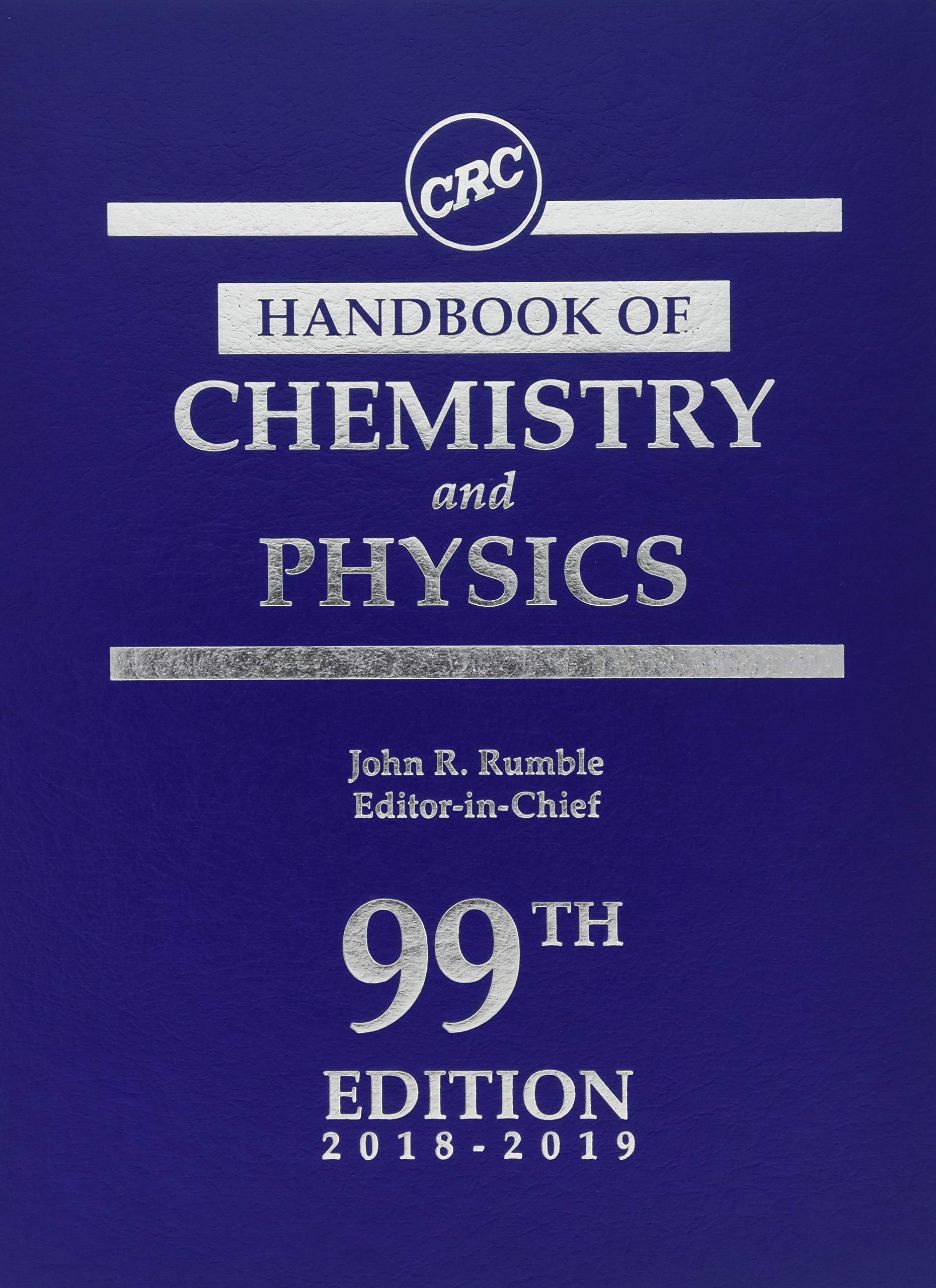 Book Cover CRC Handbook of Chemistry and Physics, 99th Edition
