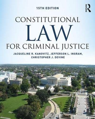Book Cover Constitutional Law for Criminal Justice