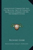 Aniruddha's Commentary And The Original Parts Of Vedantin Mahadeva's Commentary On The Samkhya Sutras