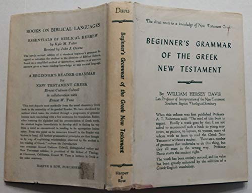 Beginner's Grammar of the Greek New Testament