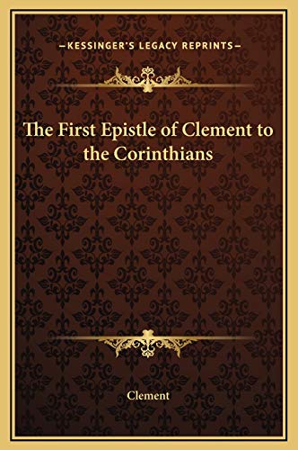 Book Cover The First Epistle of Clement to the Corinthians