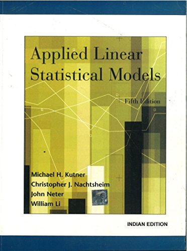 Book Cover Applied Linear Statistical Models 5ed (Pb 2013)