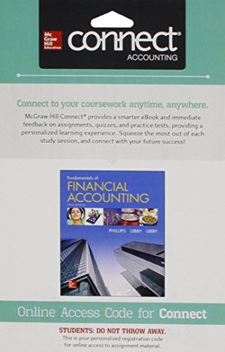 Book Cover Connect 1 Semester Access Card for Fundamentals of Financial Accounting