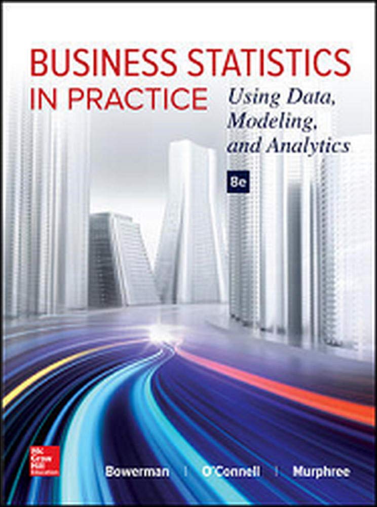 Book Cover Business Statistics in Practice: Using Data, Modeling, and Analytics