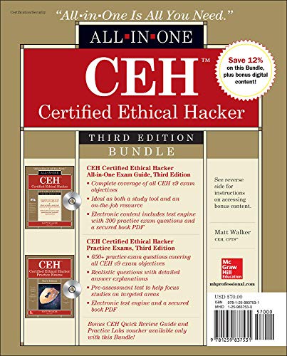 Book Cover CEH Certified Ethical Hacker Bundle, Third Edition (All-in-One)