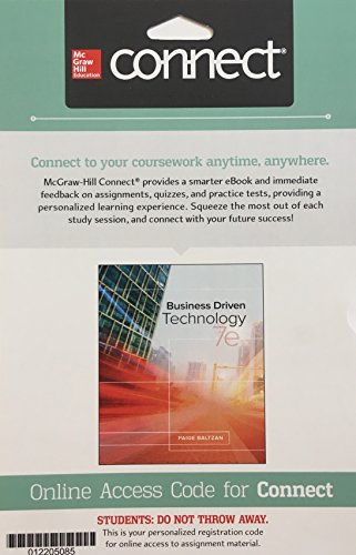 Book Cover Connect with LearnSmart Access Card for Business Driven Technology