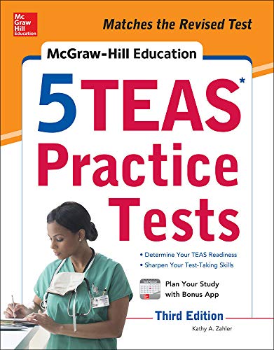 Book Cover McGraw-Hill Education 5 TEAS Practice Tests, Third Edition Mcgraw Hill's 5 Teas Practice Tests
