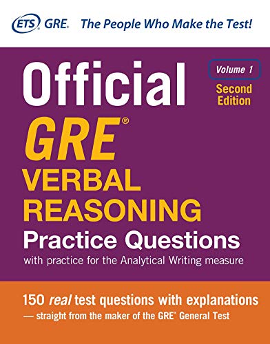 Book Cover Official GRE Verbal Reasoning Practice Questions, Second Edition, Volume 1