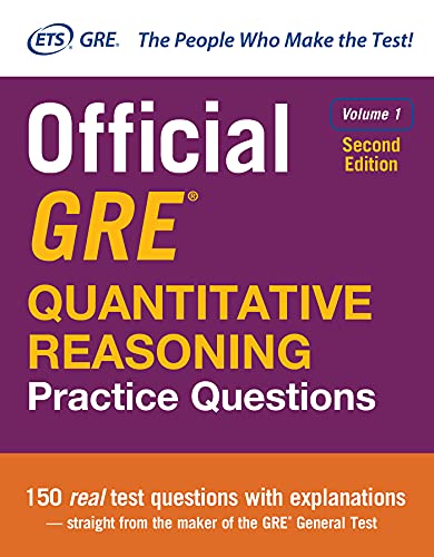 Book Cover Official GRE Quantitative Reasoning Practice Questions, Second Edition, Volume 1