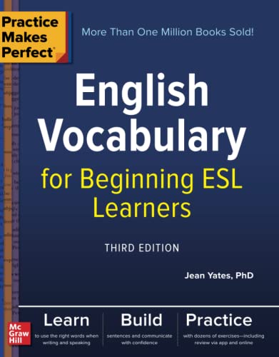 Book Cover Practice Makes Perfect: English Vocabulary for Beginning ESL Learners, Third Edition