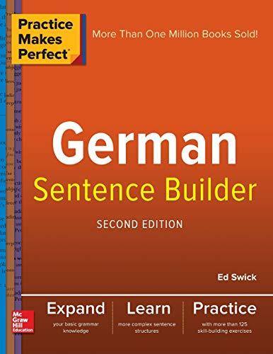 Book Cover Practice Makes Perfect German Sentence Builder