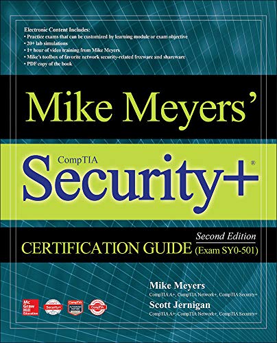 Book Cover Mike Meyers' CompTIA Security+ Certification Guide, Second Edition (Exam SY0-501)
