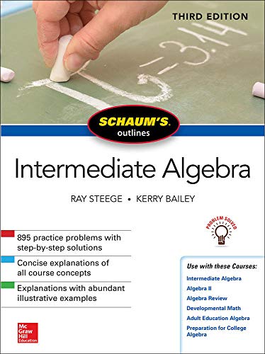 Book Cover Schaum's Outline of Intermediate Algebra, Third Edition (Schaum's Outlines)