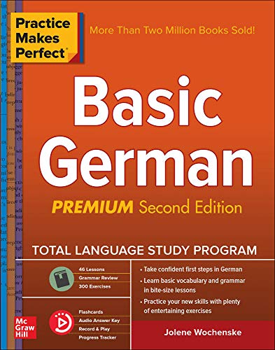 Book Cover Practice Makes Perfect: Basic German, Premium Second Edition