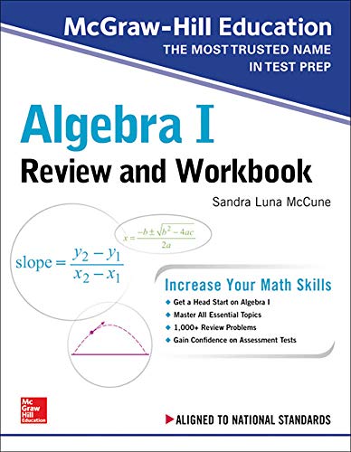Book Cover McGraw-Hill Education Algebra I Review and Workbook