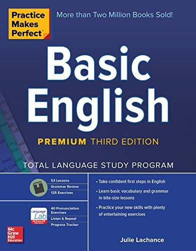 Book Cover Practice Makes Perfect: Basic English, Premium Third Edition