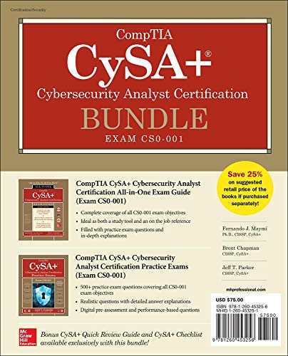 Book Cover CompTIA CySA+ Cybersecurity Analyst Certification Bundle (Exam CS0-001)